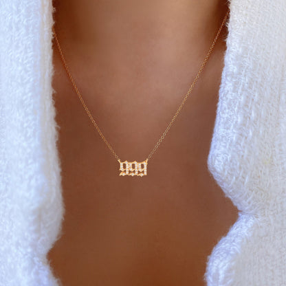 Angel Number Cubic Zirconia Necklace