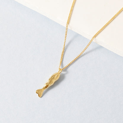 Fish Long Pendant Necklace
