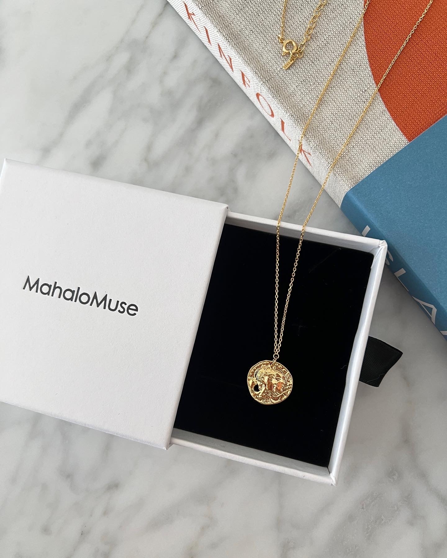 Medallion Irregular Punch Coin Disc Necklace