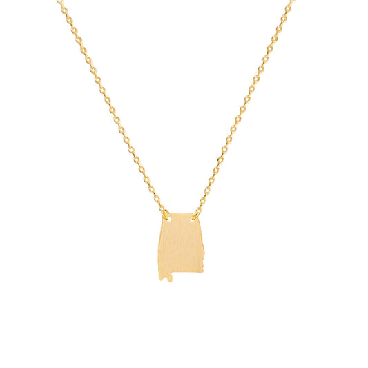 Alabama State Map Necklace