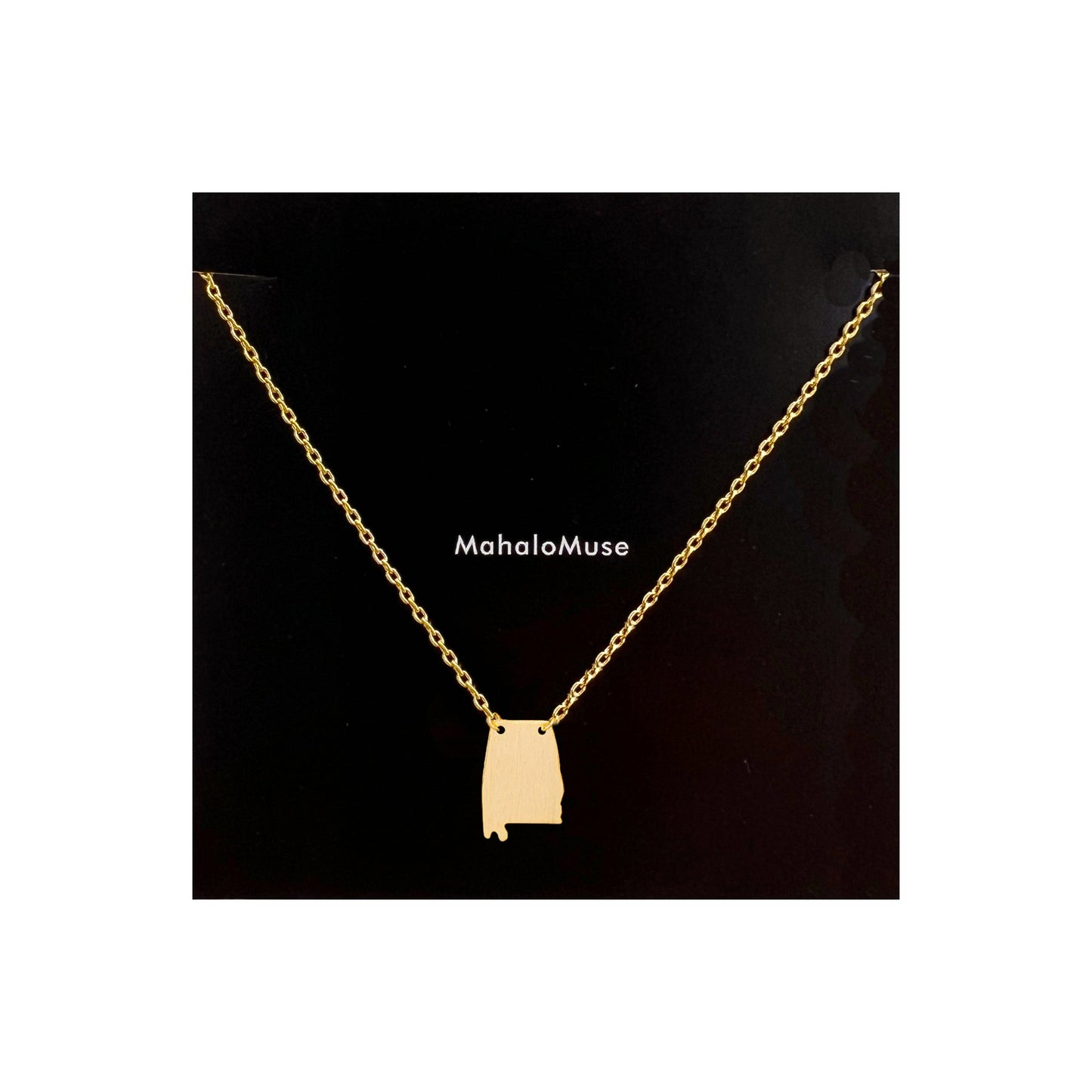 Alabama State Map Necklace