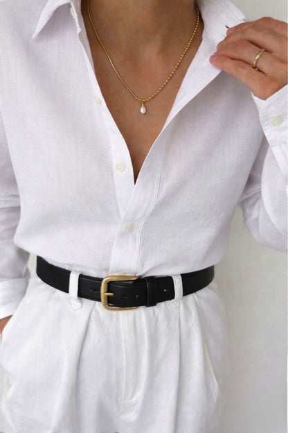 Half Dot Herringbone Chain with Freshwater Pearl 925 Silver