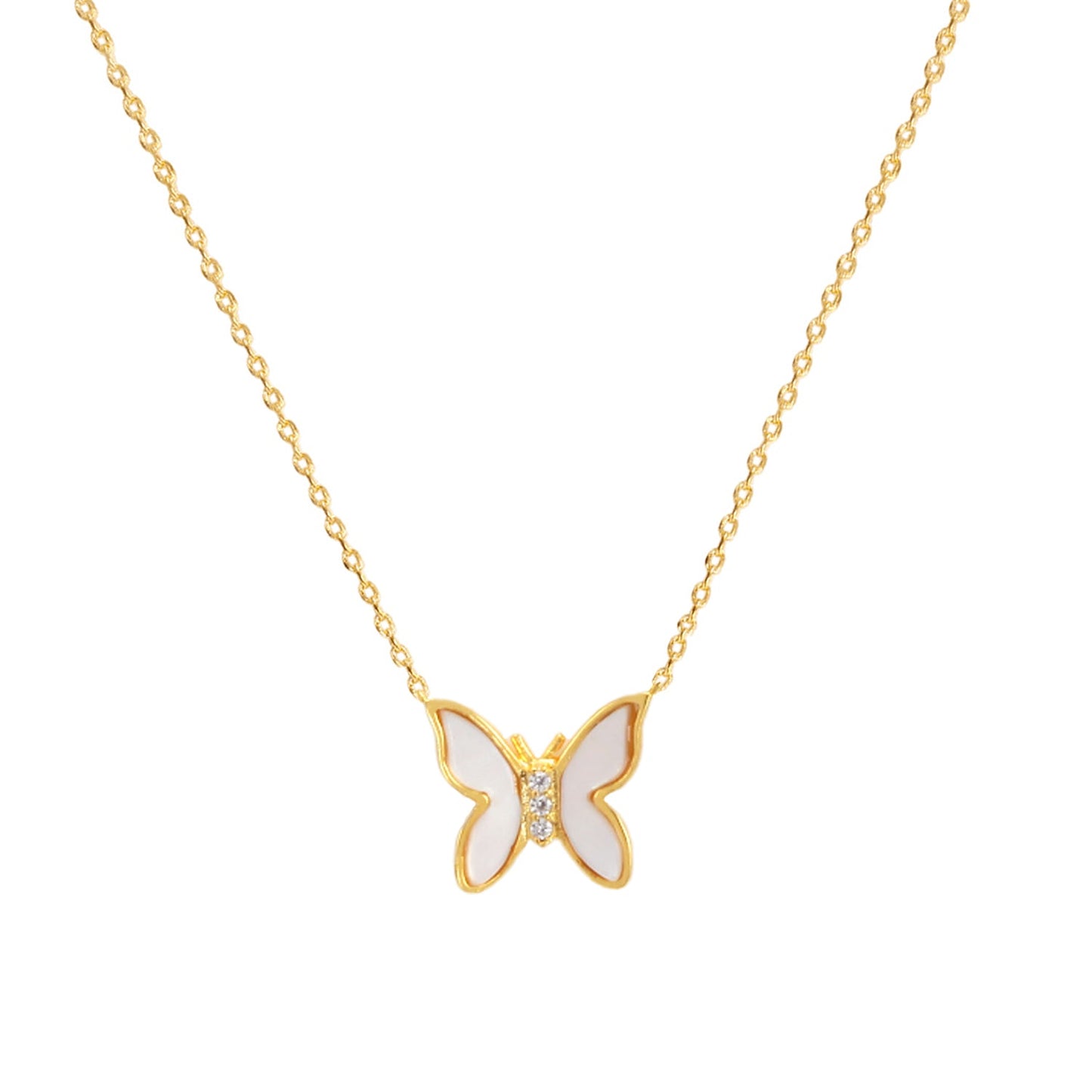 Butterfly Opal Shell Multi Necklace