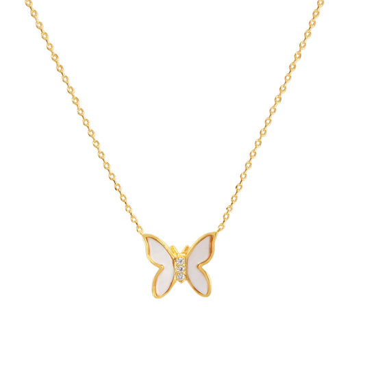 Butterfly Opal Shell Multi Necklace