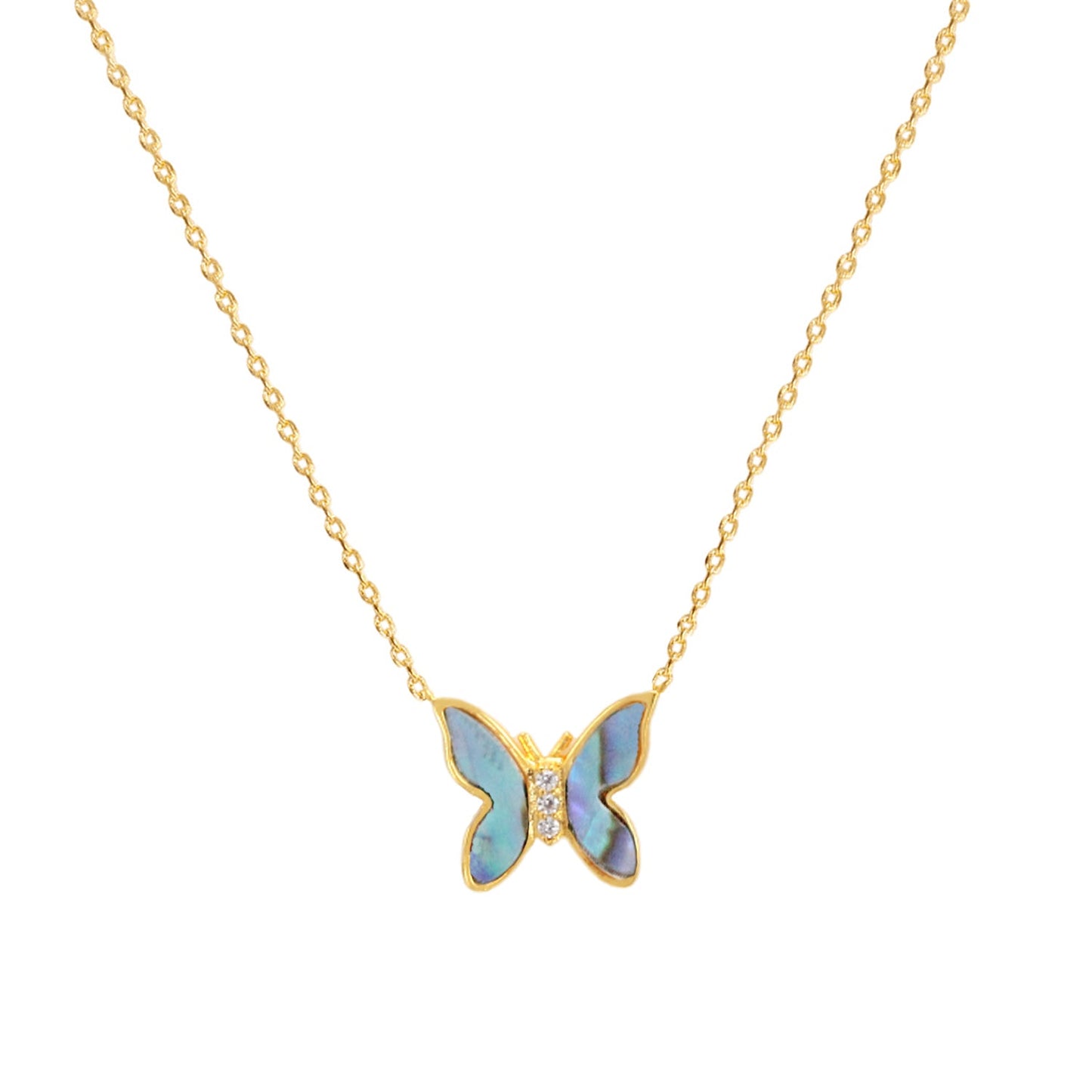 Butterfly Opal Shell Multi Necklace