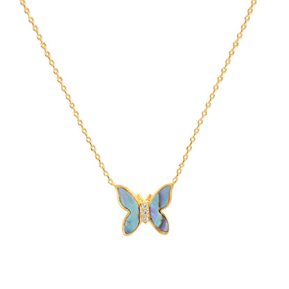 Butterfly Opal Shell Multi Necklace