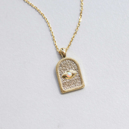 Arch Dorm Hamsa Eye Charm Necklace