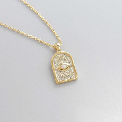 Arch Dorm Hamsa Eye Charm Necklace