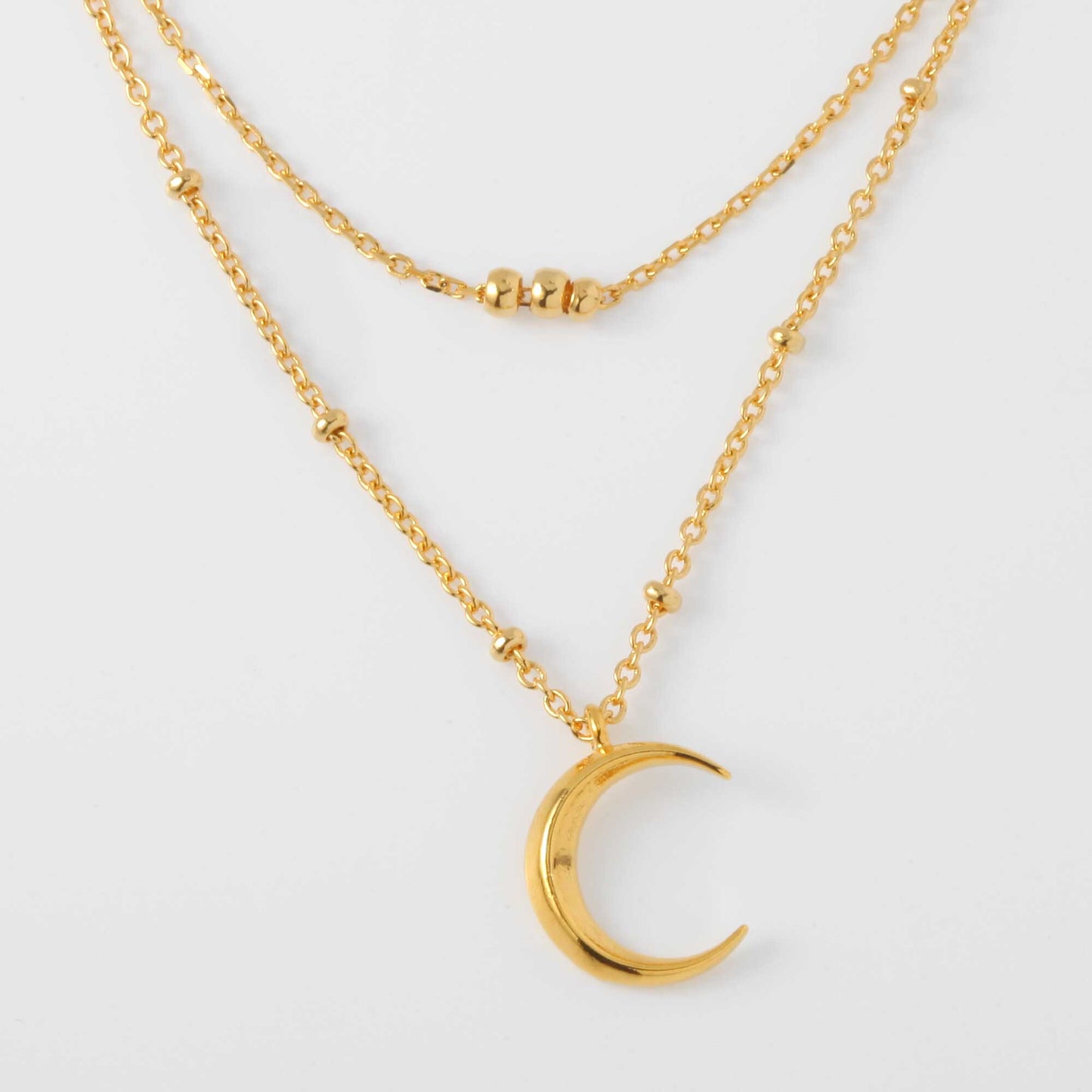 Crescent Moon Layered Set Choker Necklace