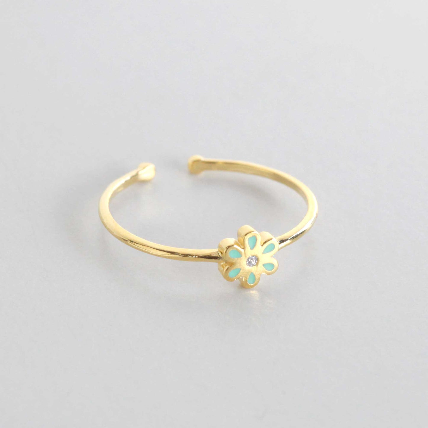 Tiny Color Flower Daisy Cute Ring adjustable