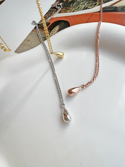 Tiny Bean Pendant 925 Silver Necklace