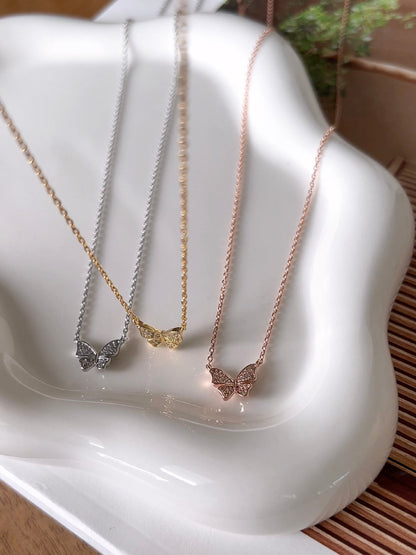 Butterfly Cubic Zirconia 925 Necklace
