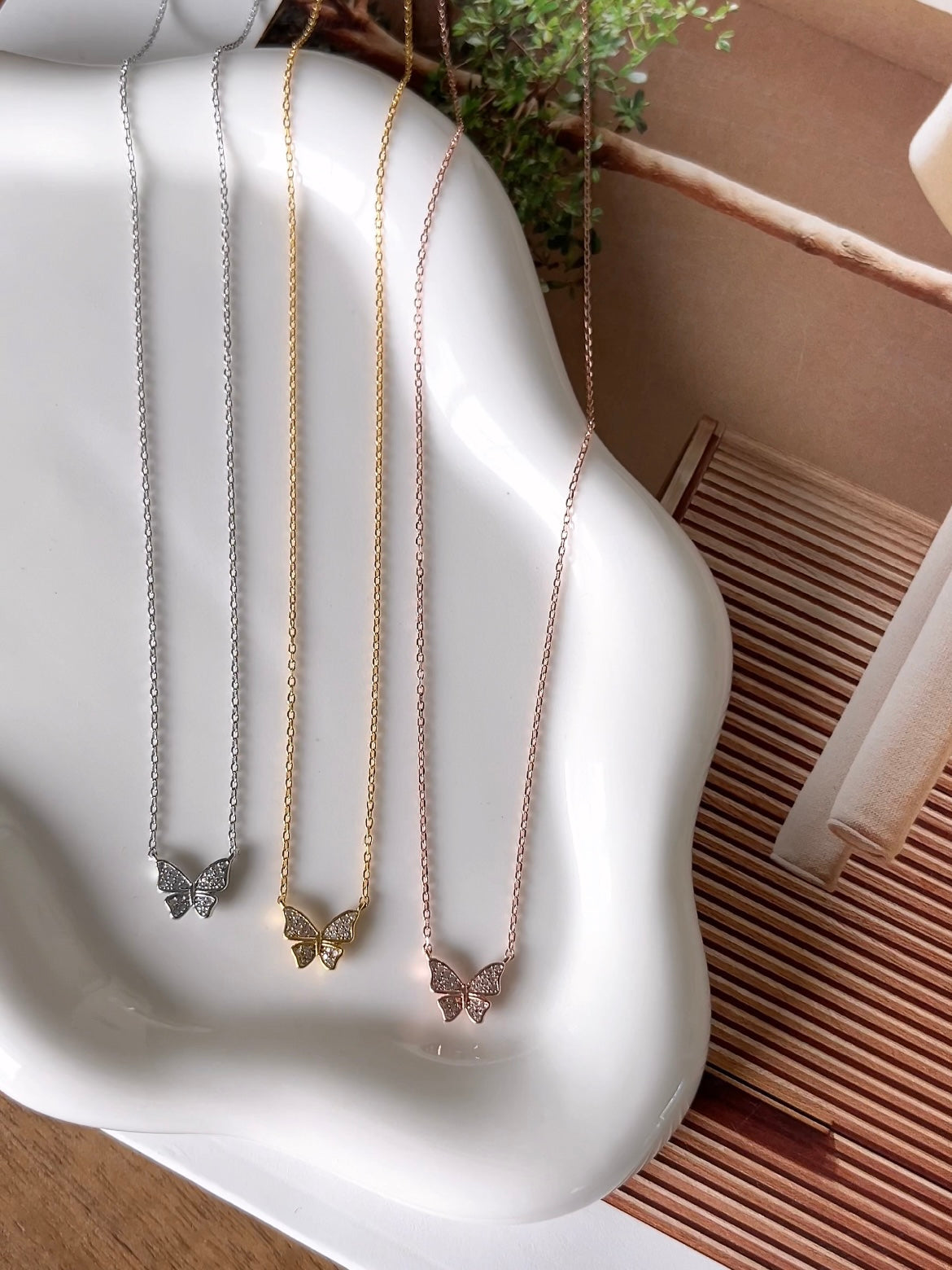 Butterfly Cubic Zirconia 925 Necklace