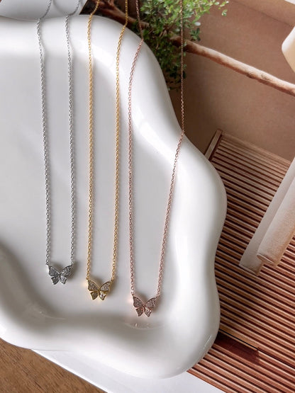 Butterfly Cubic Zirconia 925 Necklace