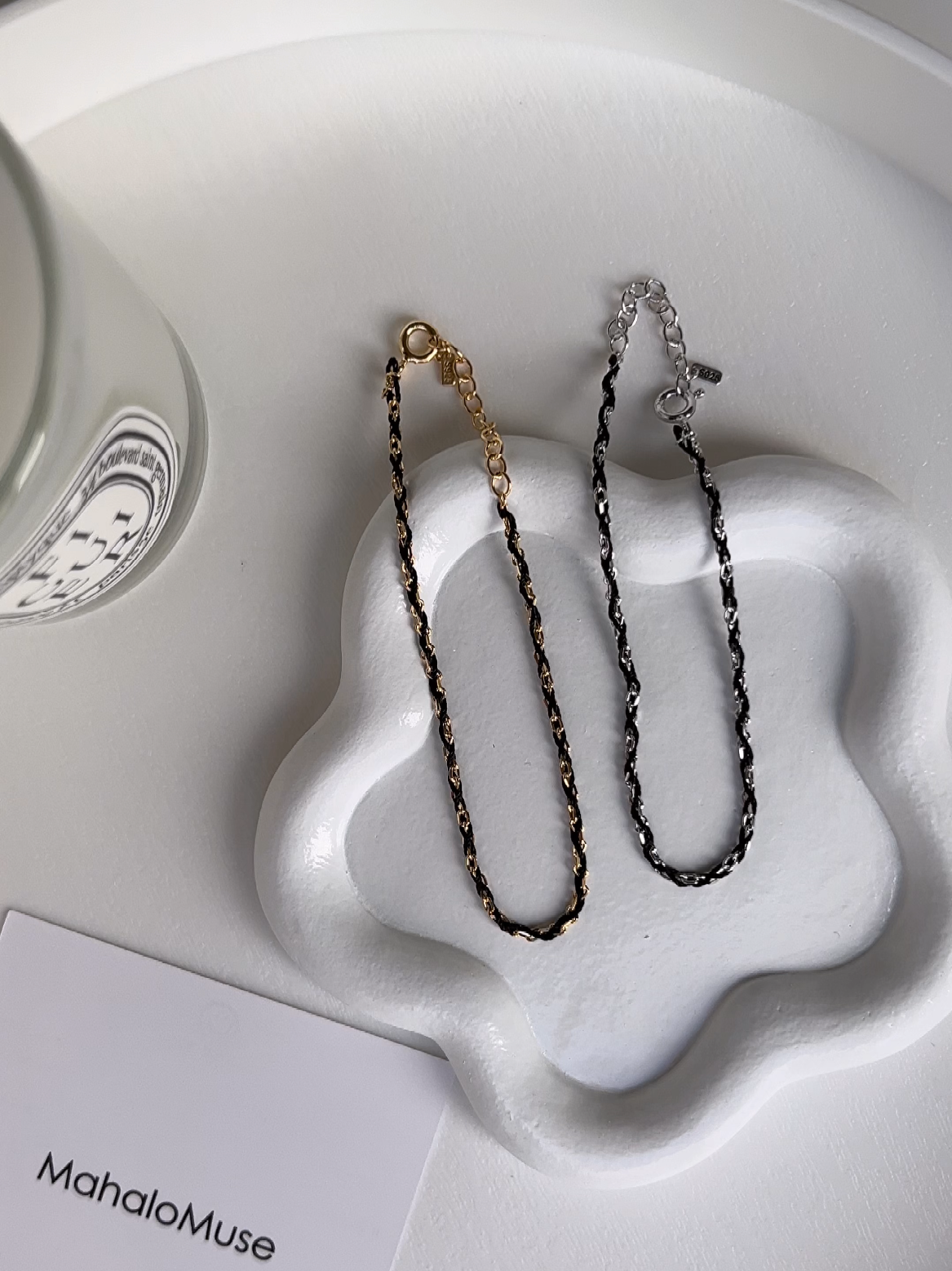 Color Thread 925 Silver Chain Bracelet