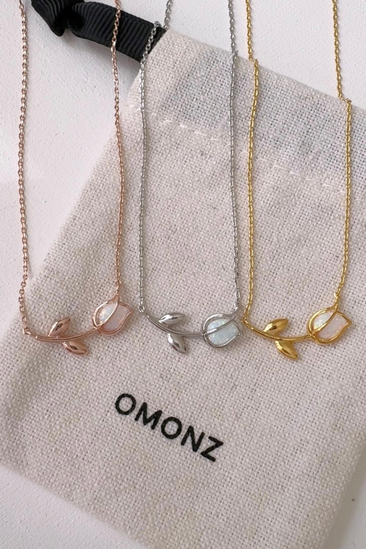 Opal Tulip Wrap Necklace