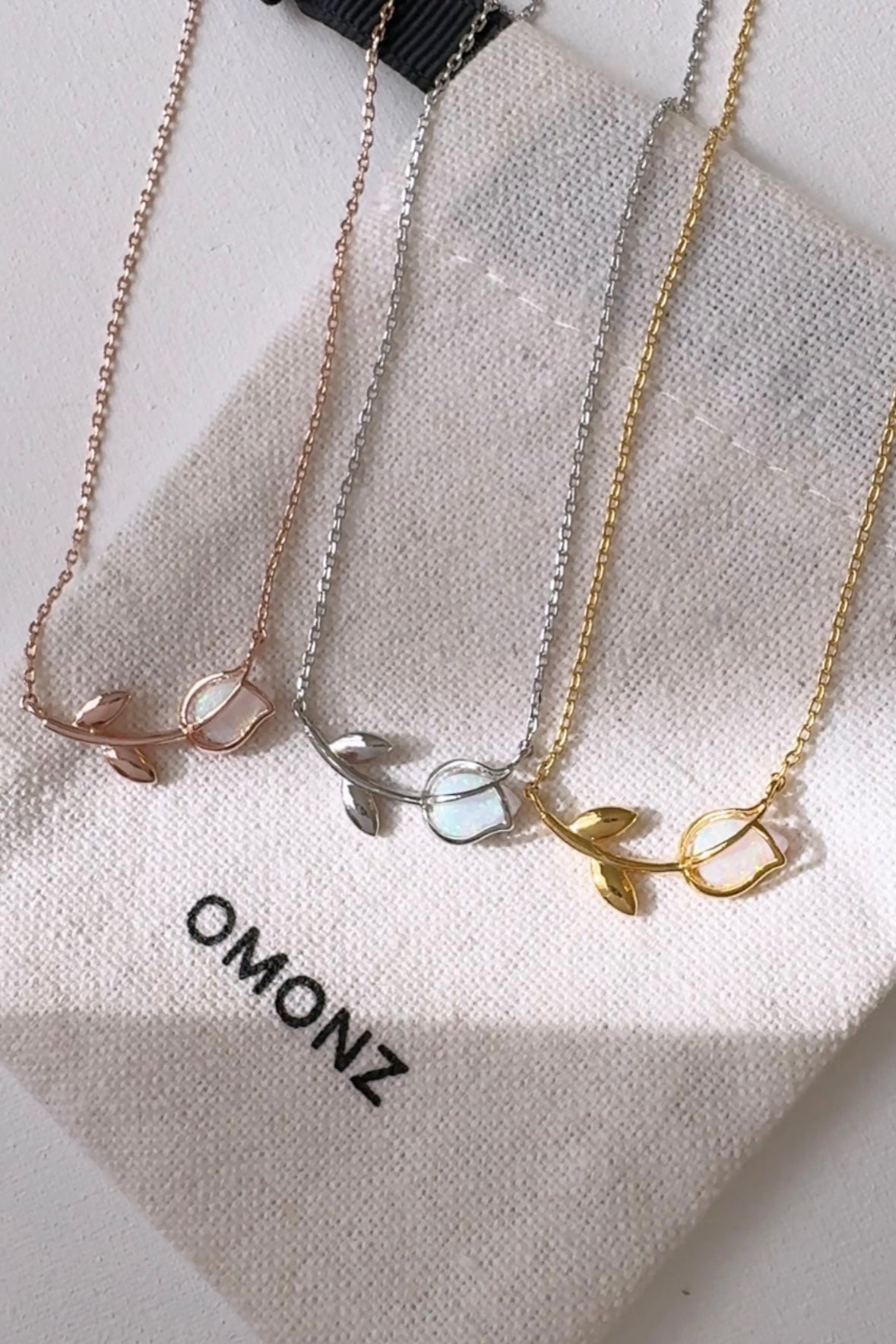 Opal Tulip Wrap Necklace
