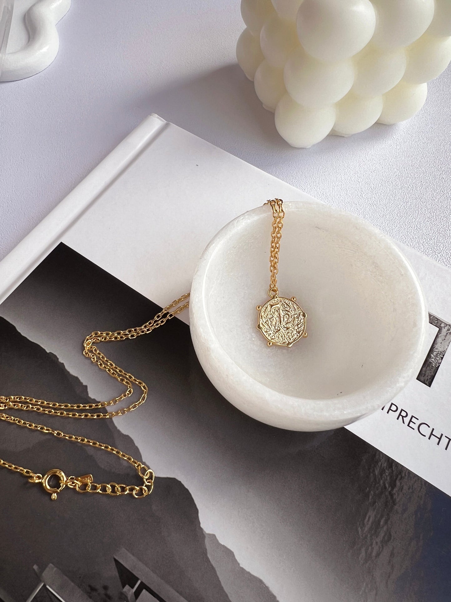 Medallion 72 Coin Disc Long Necklace