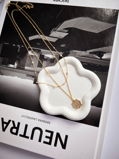 Medallion 72 Coin Disc Long Necklace