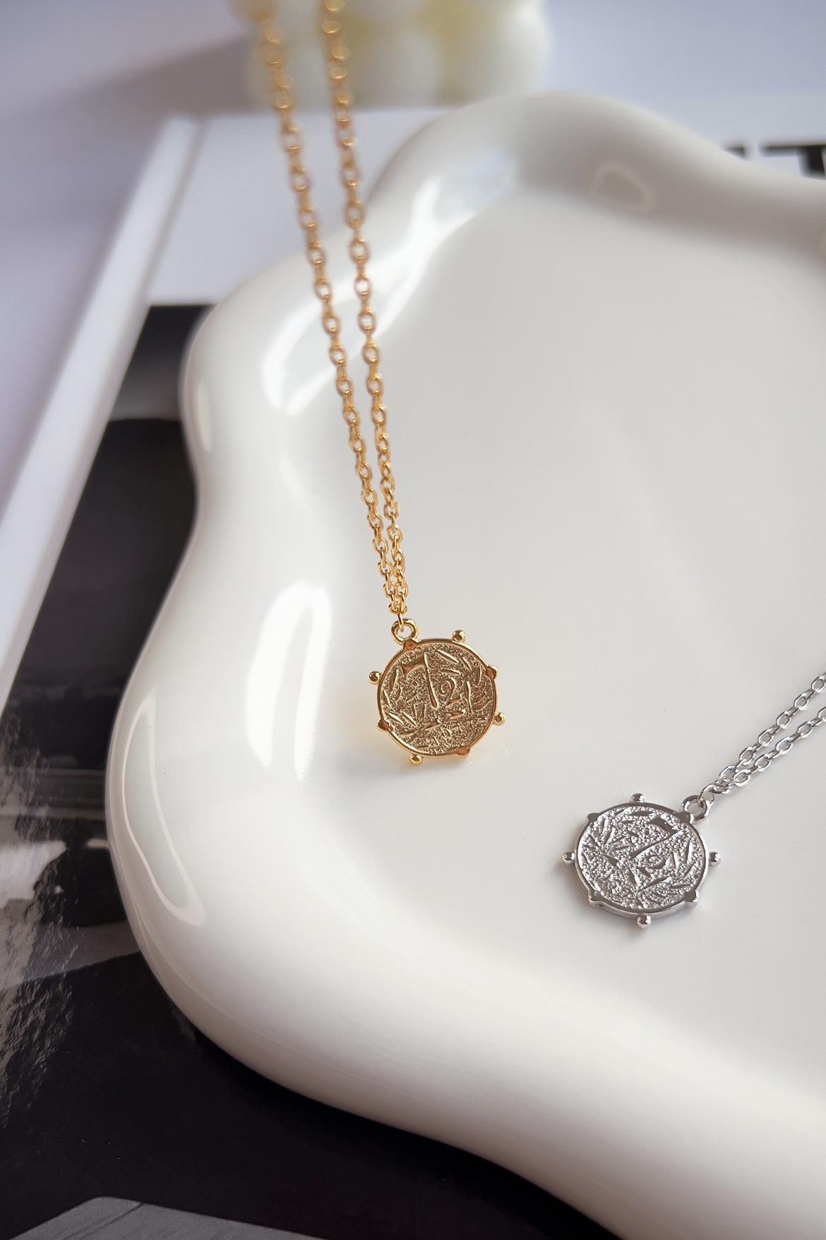 Medallion 72 Coin Disc Long Necklace