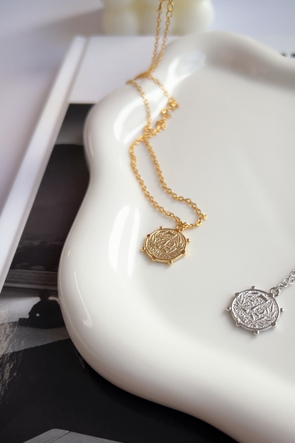 Medallion 72 Coin Disc Long Necklace