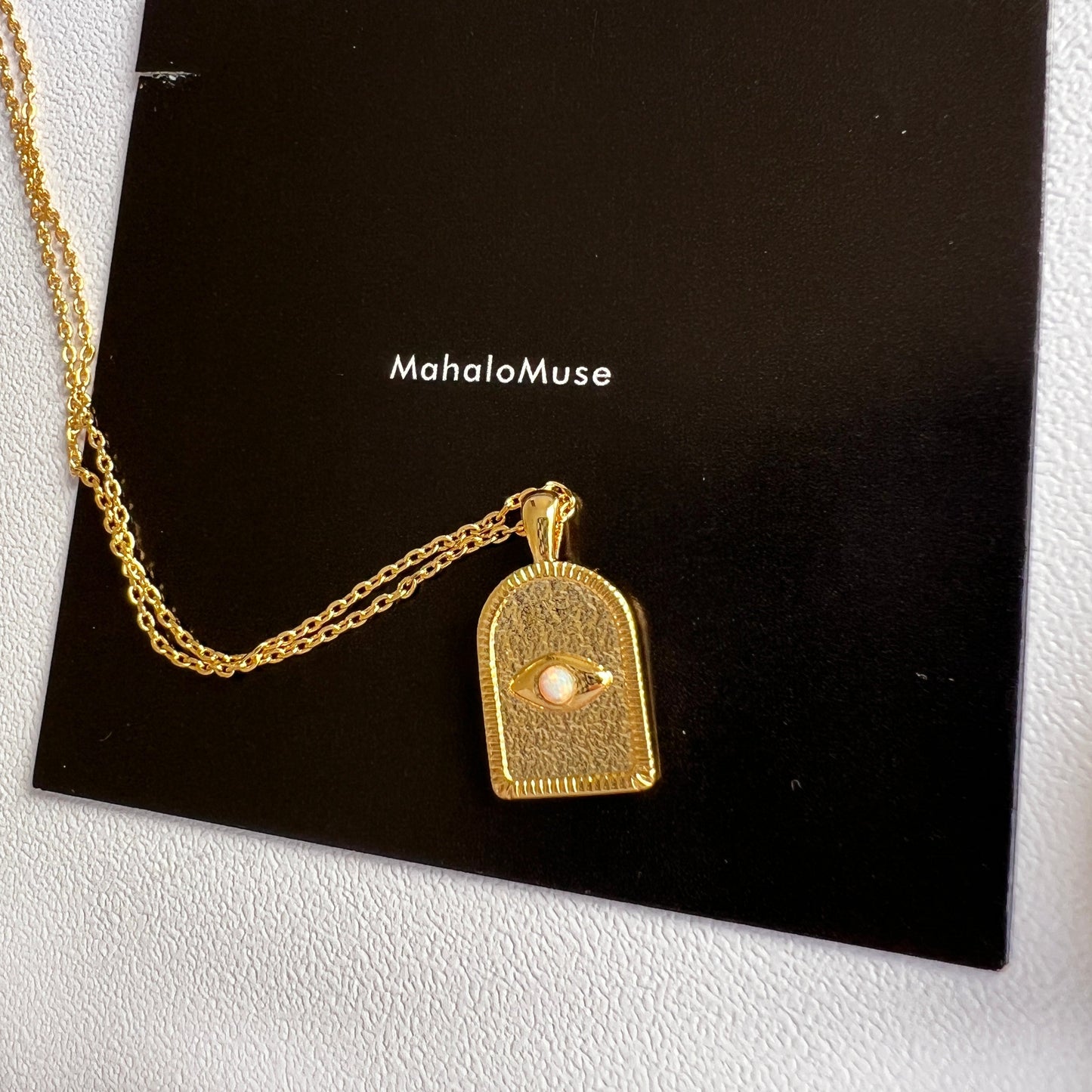 Arch Dorm Hamsa Eye Charm Necklace