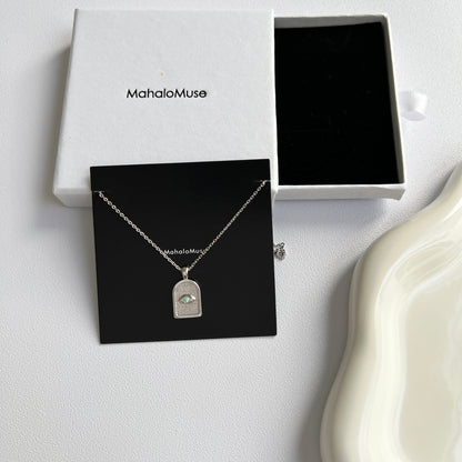 Arch Dorm Hamsa Eye Charm Necklace