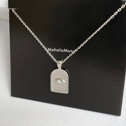 Arch Dorm Hamsa Eye Charm Necklace