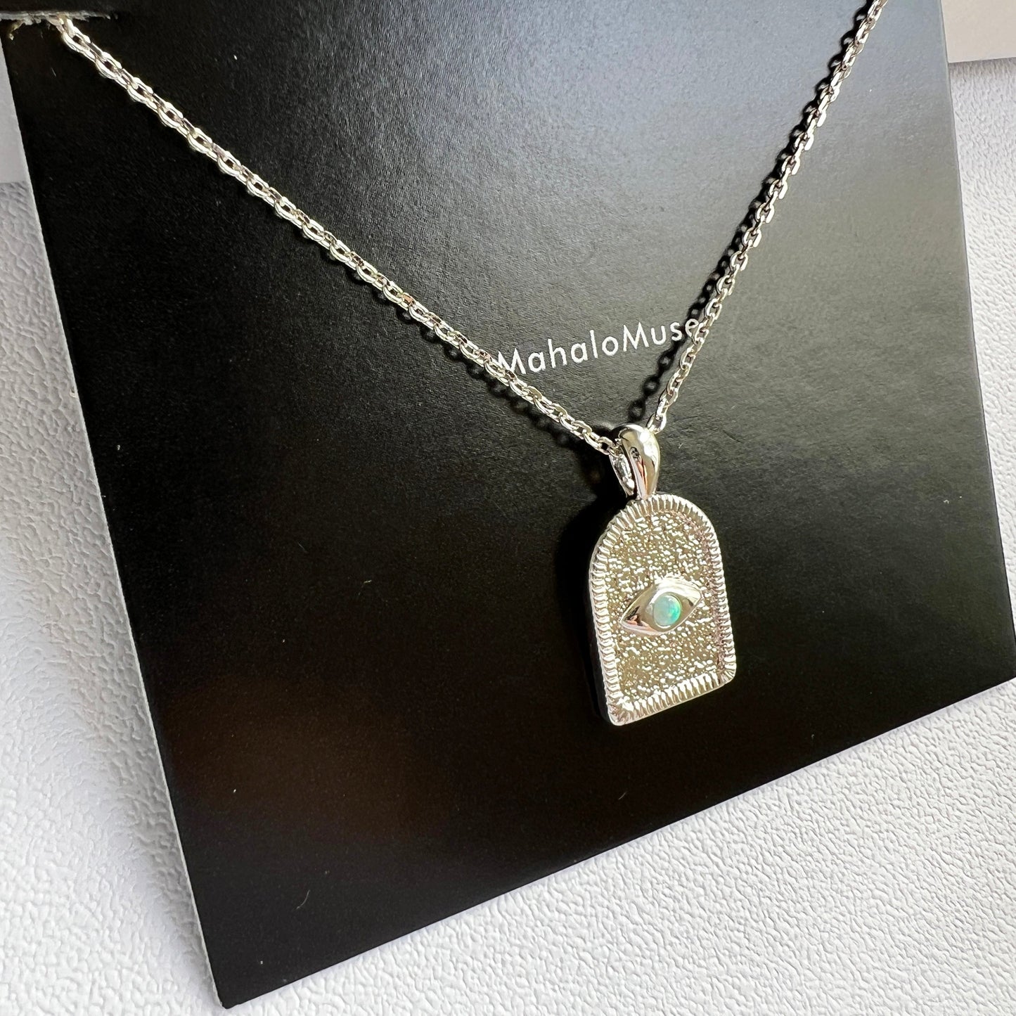 Arch Dorm Hamsa Eye Charm Necklace