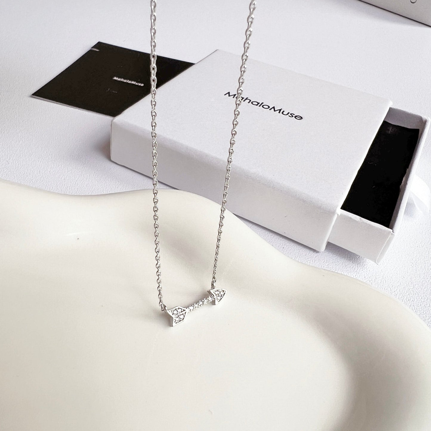 Arrow Cubic Zirconia Pendant Necklace