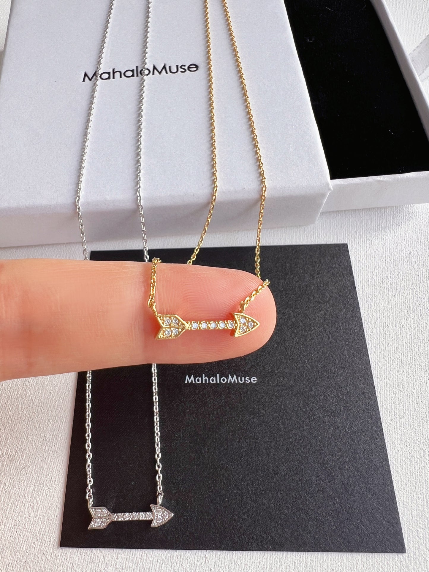 Arrow Cubic Zirconia Pendant Necklace