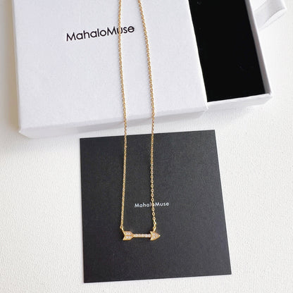Arrow Cubic Zirconia Pendant Necklace