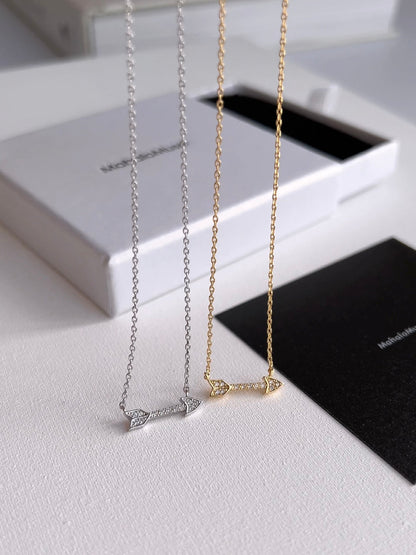 Arrow Cubic Zirconia Pendant Necklace