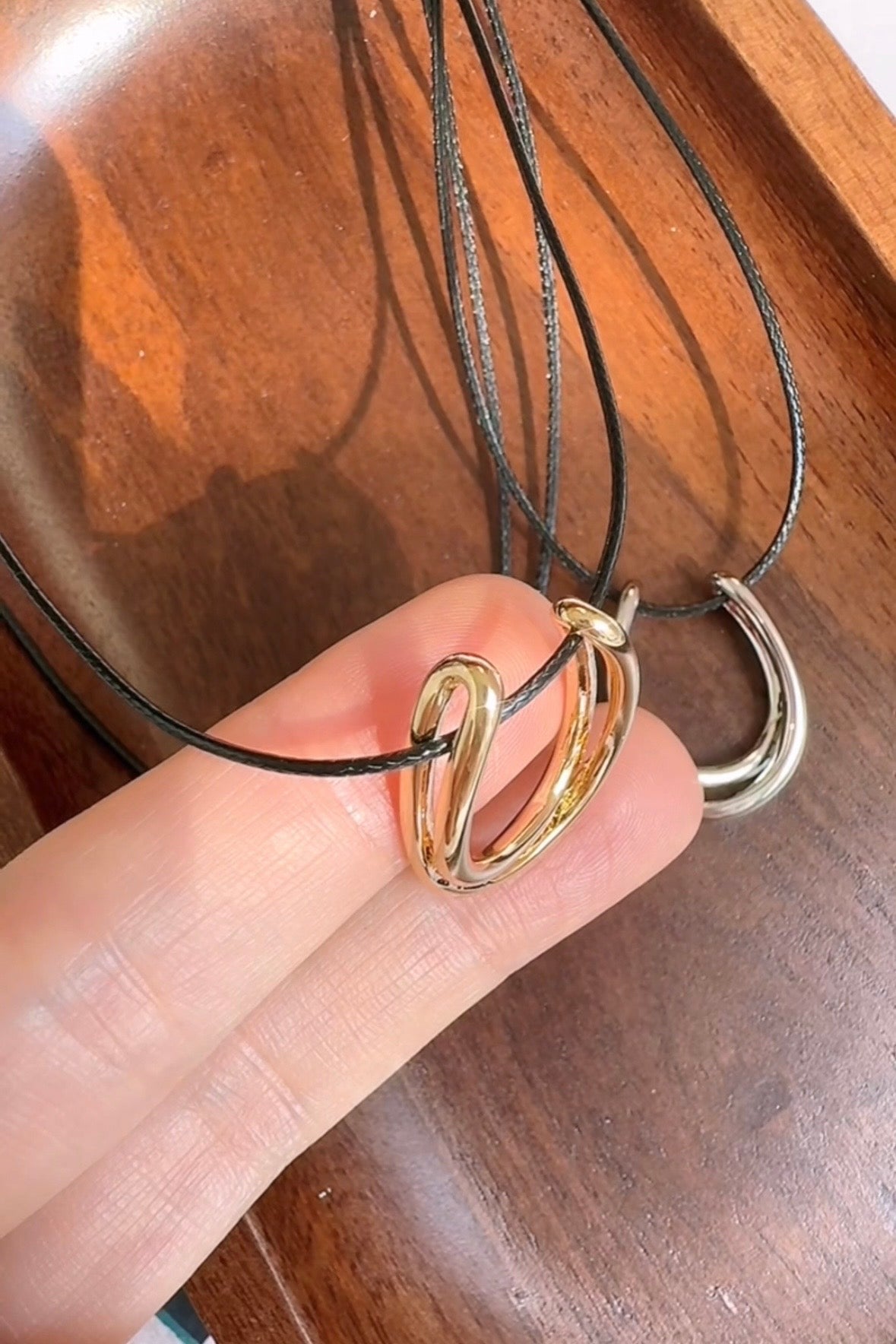 Horseshoe medium Pendant Cord Necklace