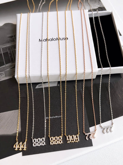 Angel Number Cubic Zirconia Necklace