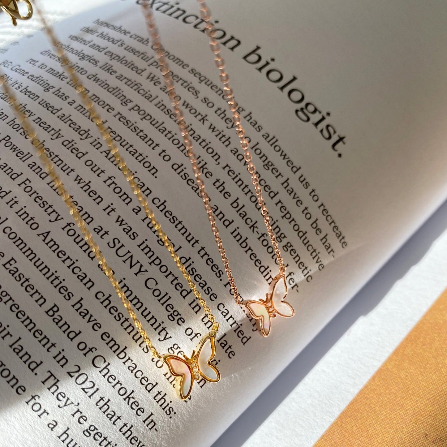 Butterfly Opal Shell Multi Necklace