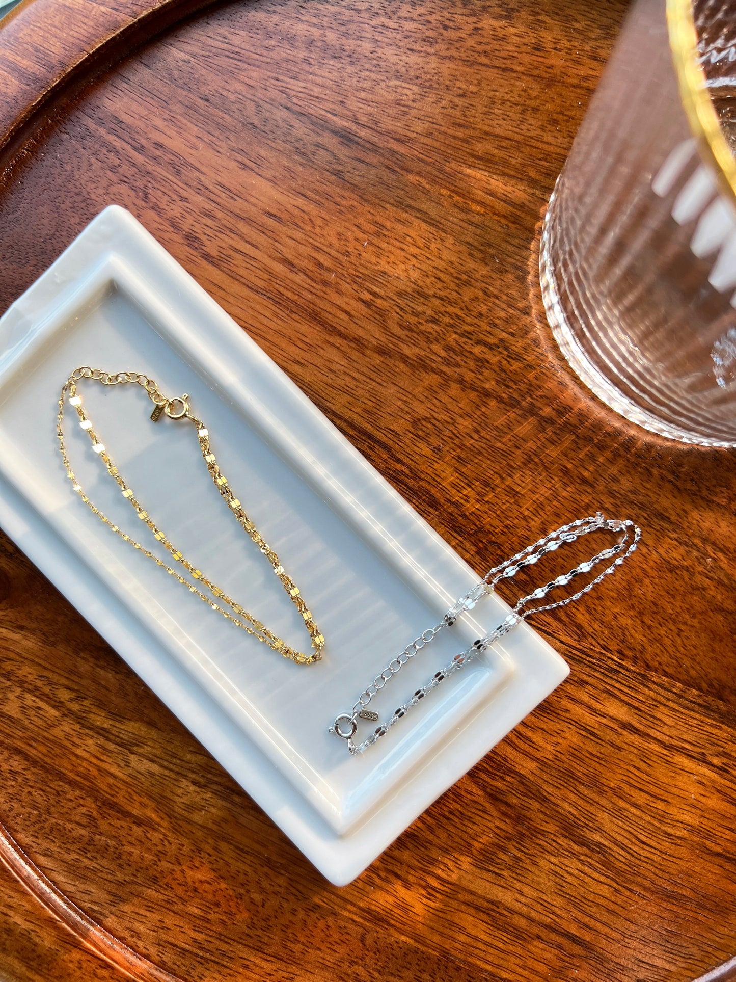 Layered Set thin pig nose Chain Bracelet