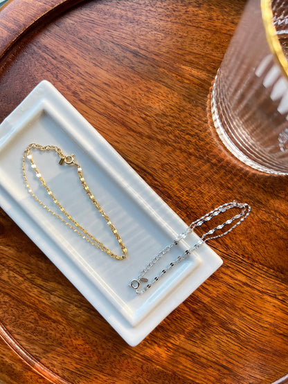 Layered Set thin pig nose Chain Bracelet