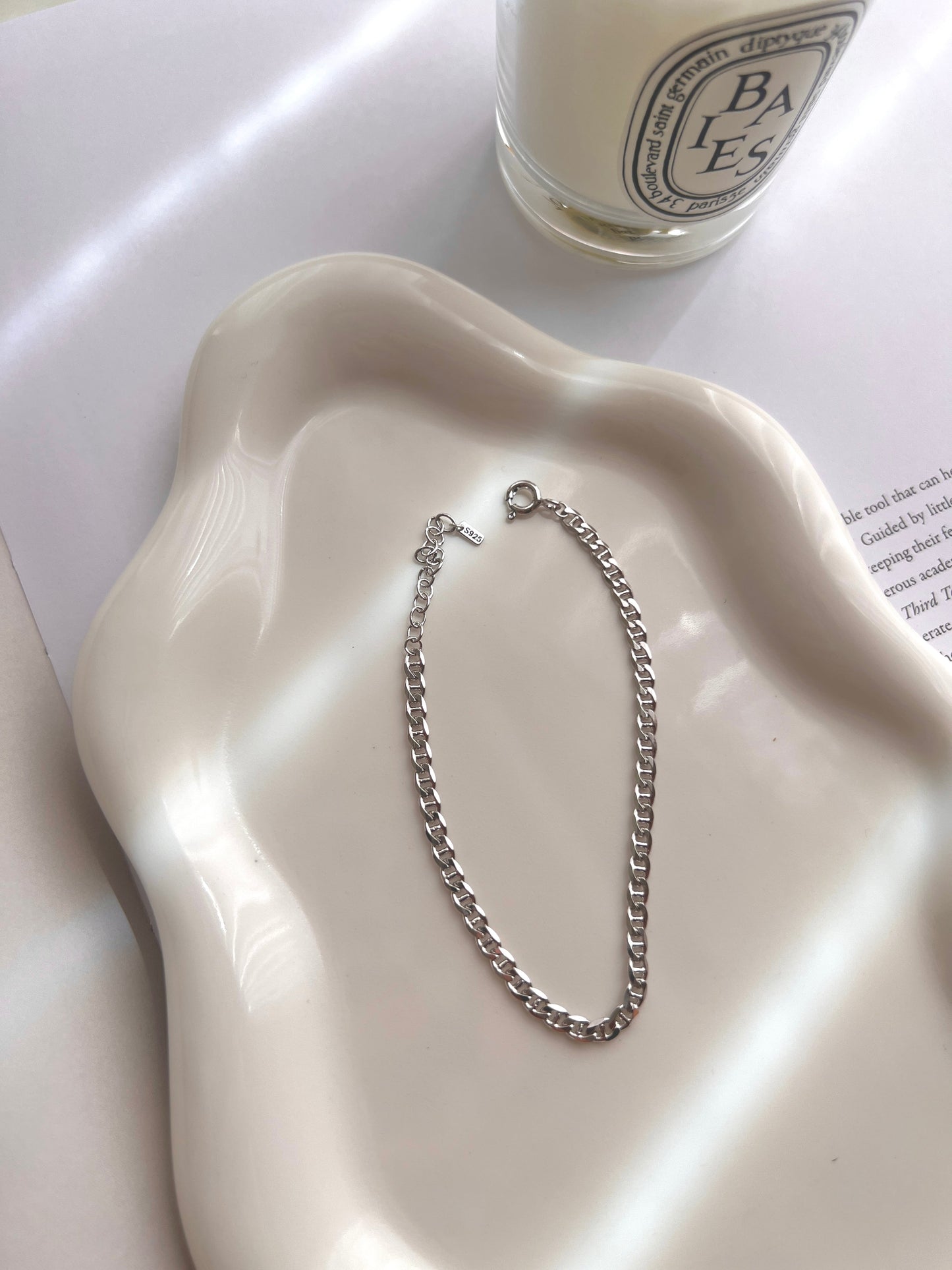 Anchor Chain 925 Silver Bracelet