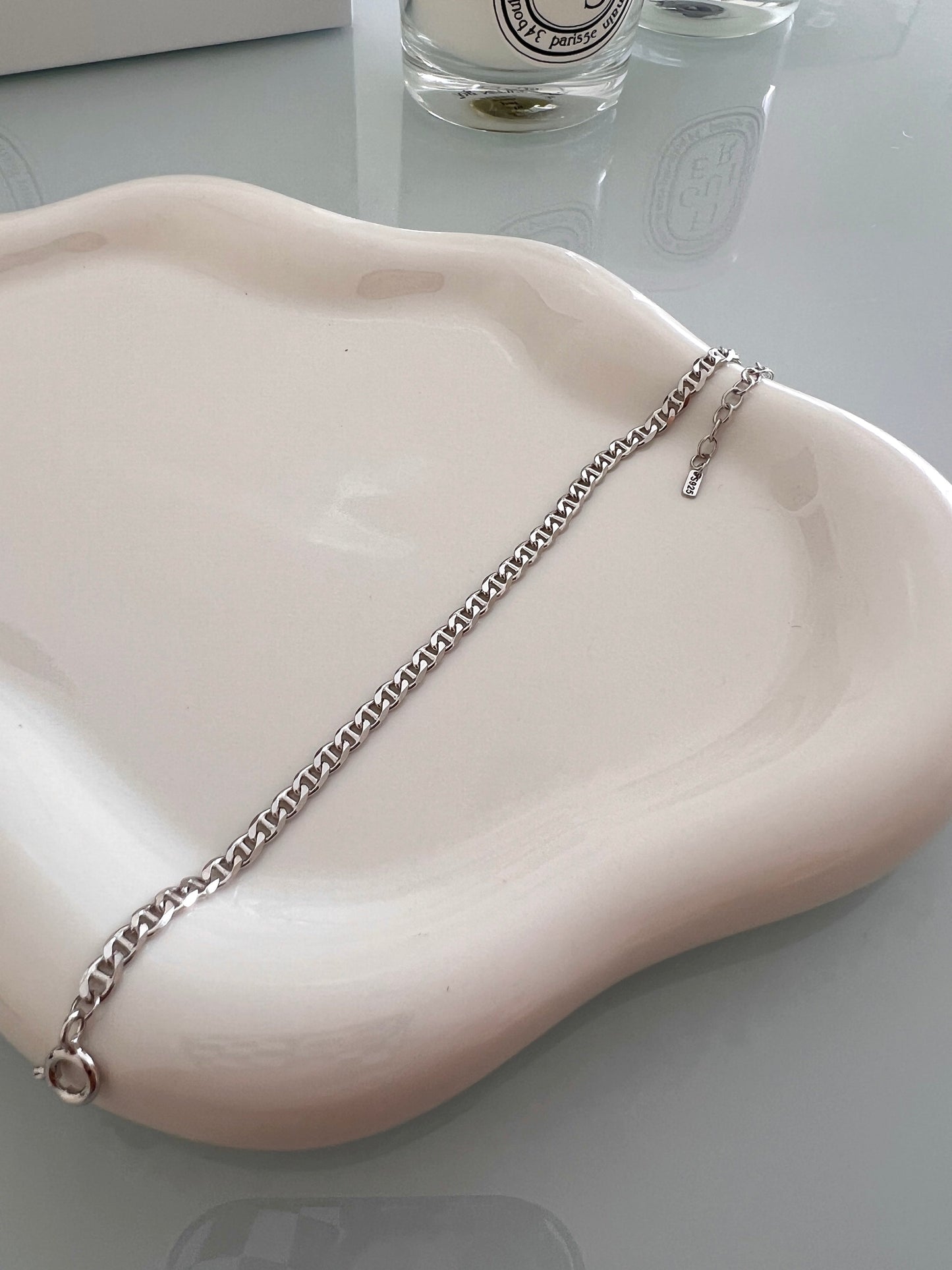 Anchor Chain 925 Silver Bracelet