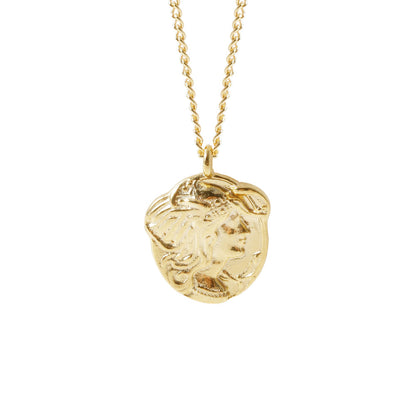 Women Portrait Medallion Pendant Necklace