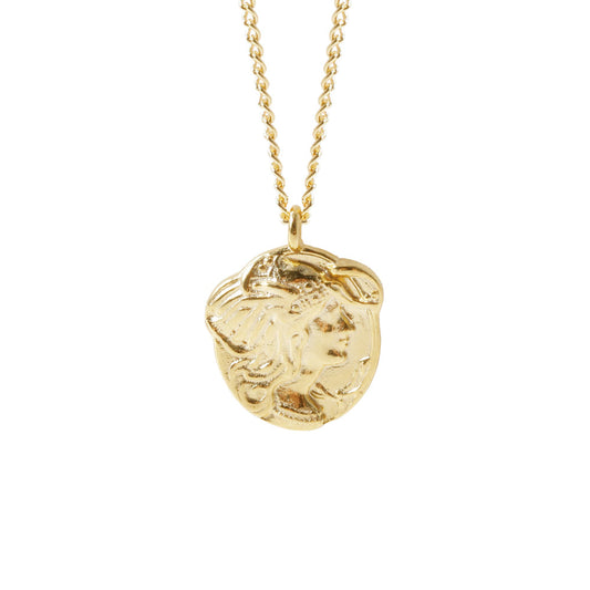 Women Portrait Medallion Pendant Necklace