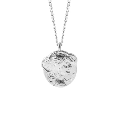 Women Portrait Medallion Pendant Necklace
