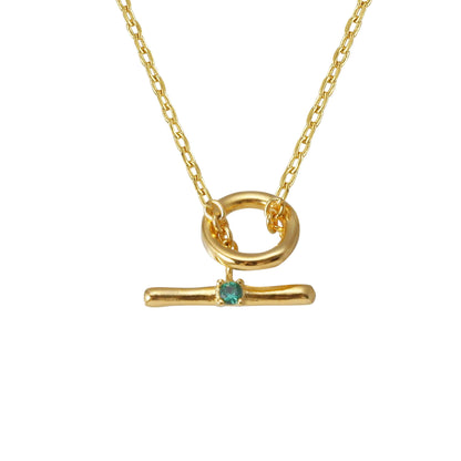 T Bar Toggle Closure Pendant Necklace