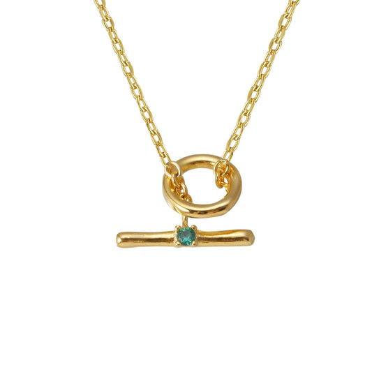 T Bar Toggle Closure Pendant Necklace