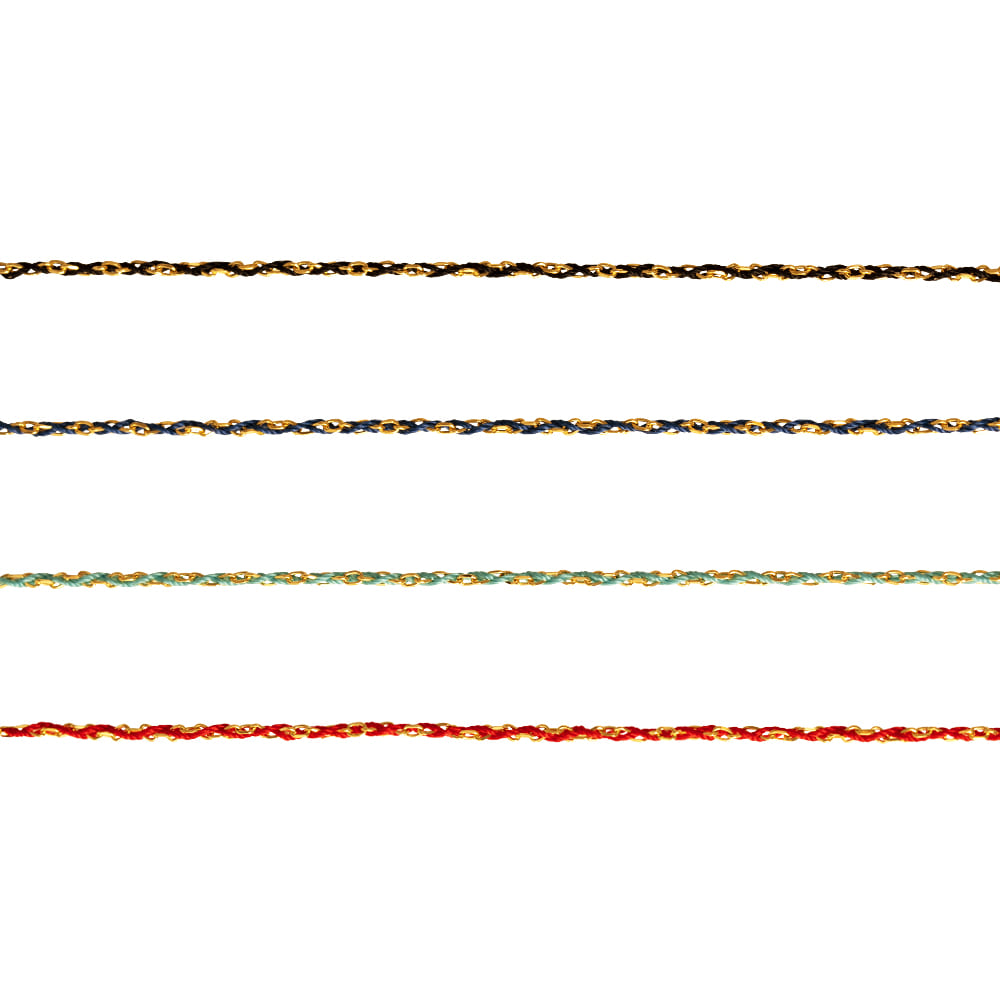 Color Thread 925 Silver Chain Bracelet