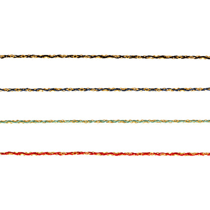 Color Thread 925 Silver Chain Bracelet