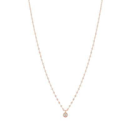 Bezel CZ Stud Unique Chain Choker Necklace
