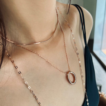 Thin Box Chain Choker 925 Necklace