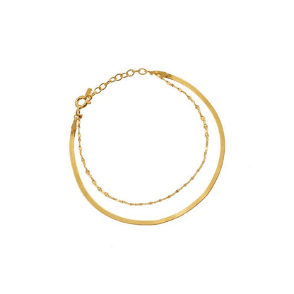 Layered Set Snake Chain Bracelet